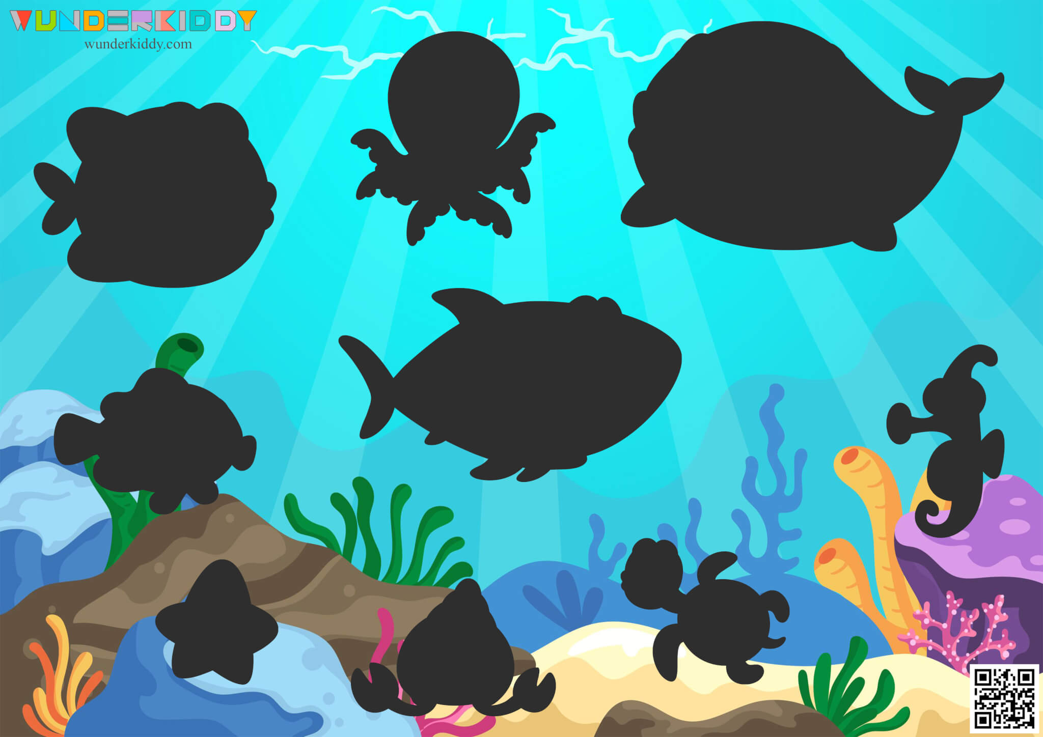 Ocean Animals Shadow Matching Game - Image 4