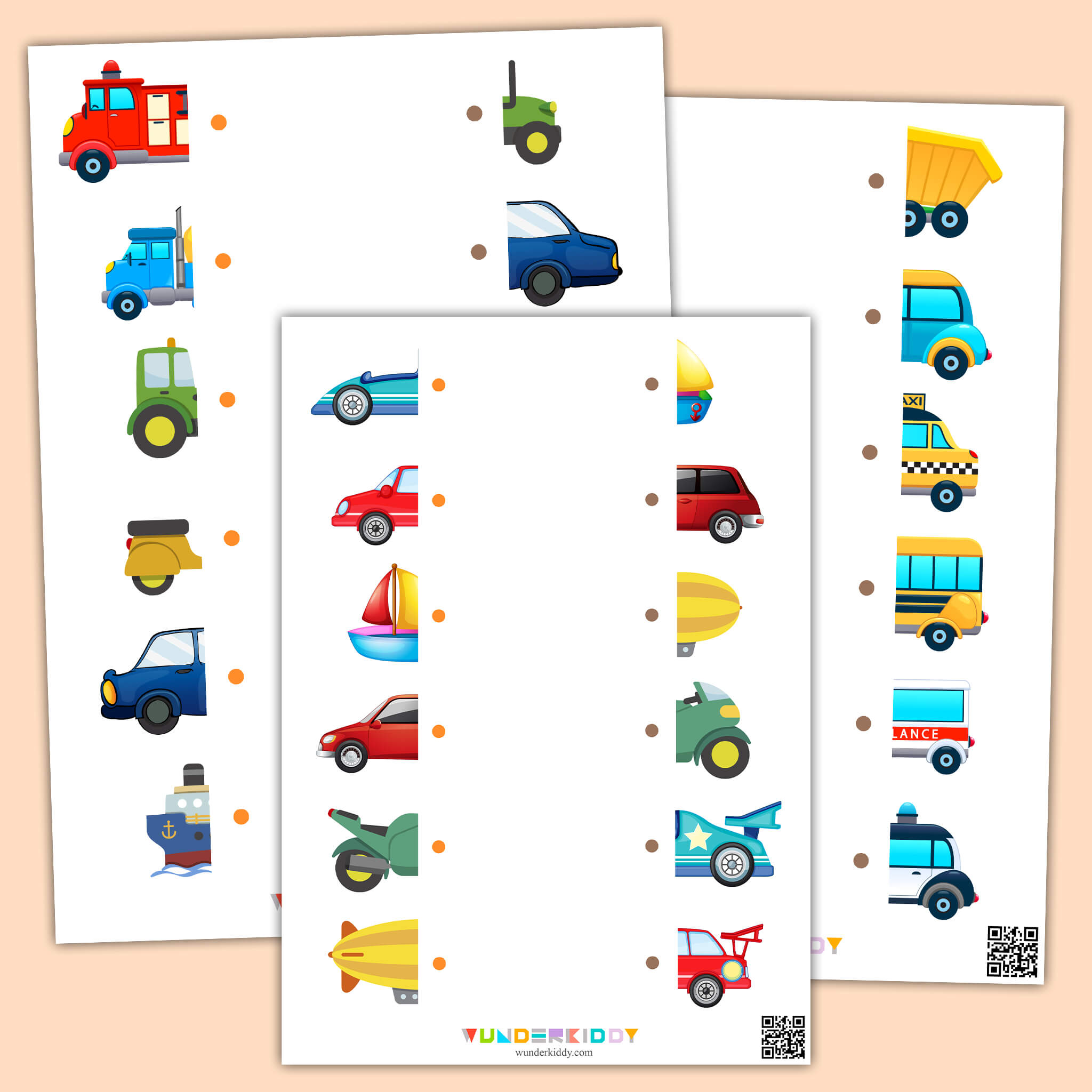 Cars Matching Worksheet