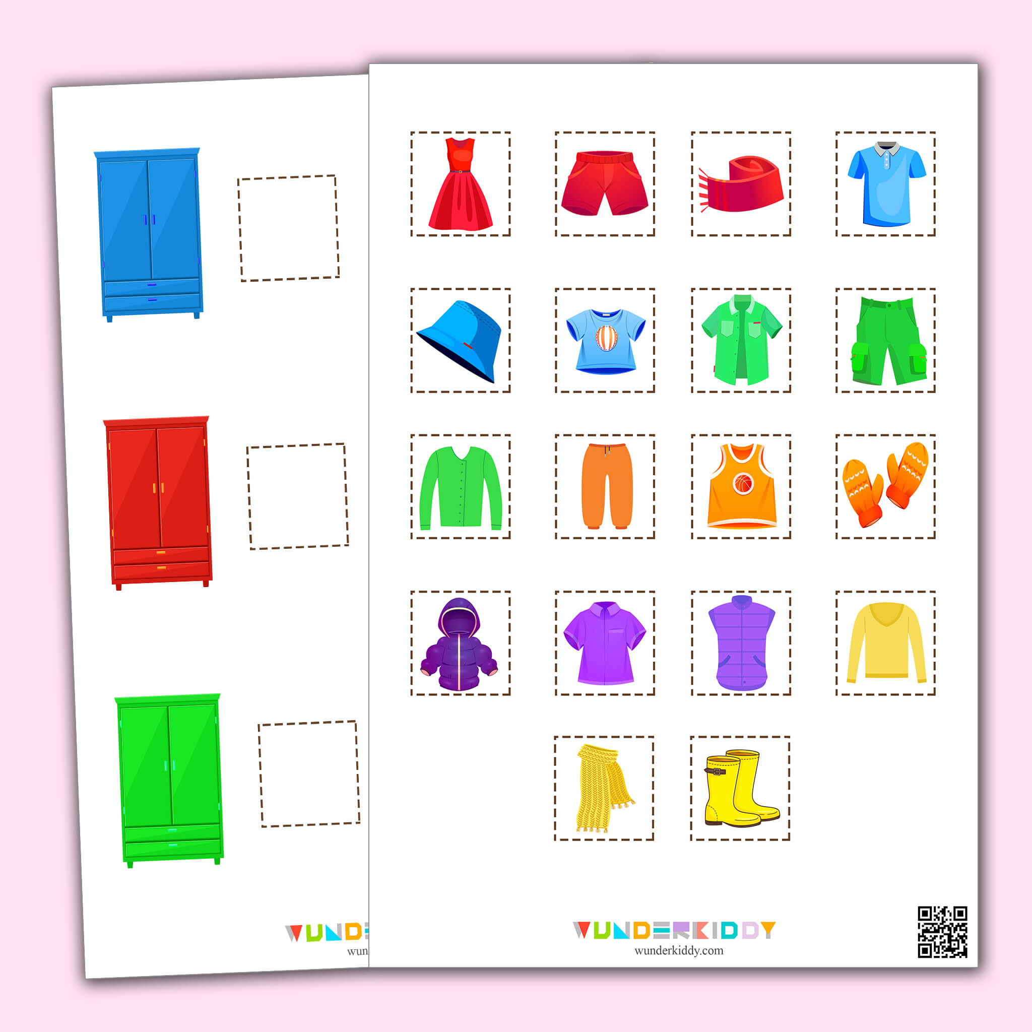 Colors Sorting Activity Clothes Closets