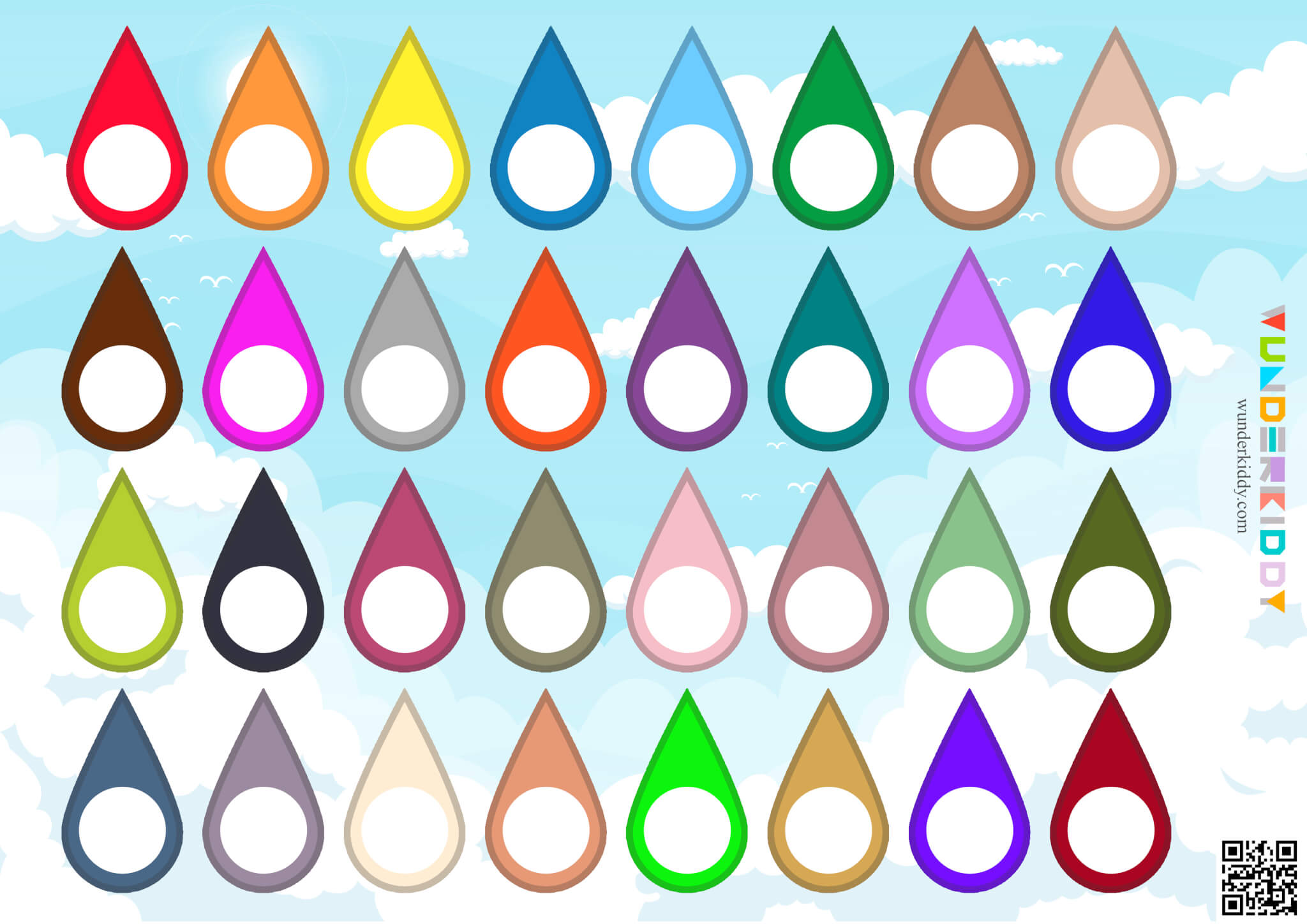 Water Droplets Color Matching Activity - Image 2