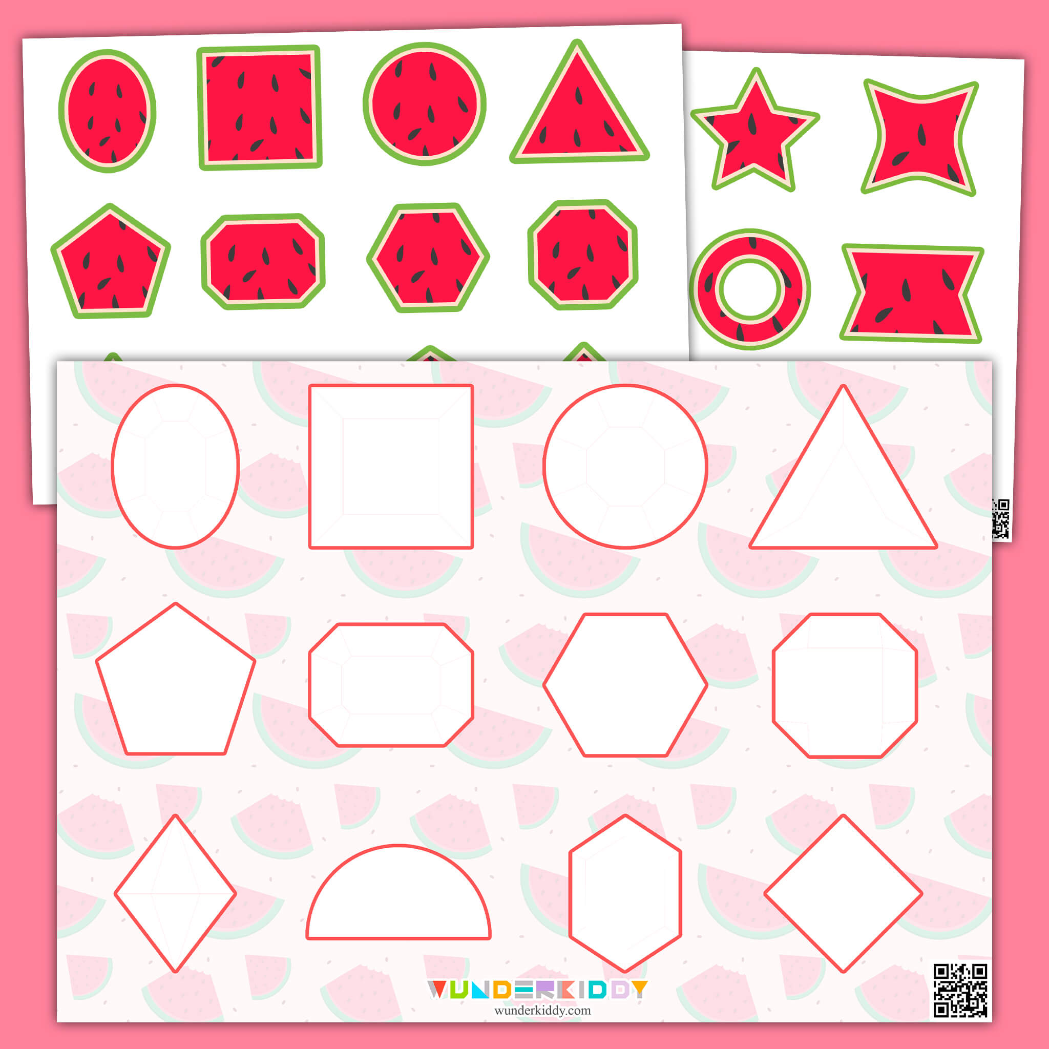 Watermelon Shapes Activity