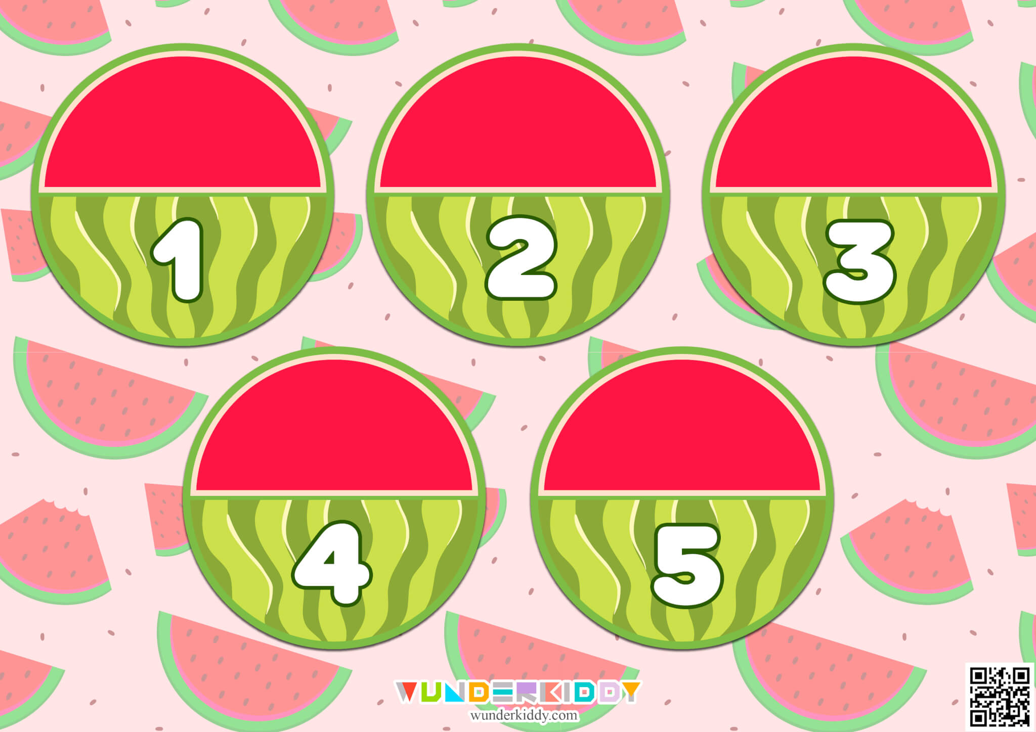 Watermelon Counting Preschool Worksheet - Image 2