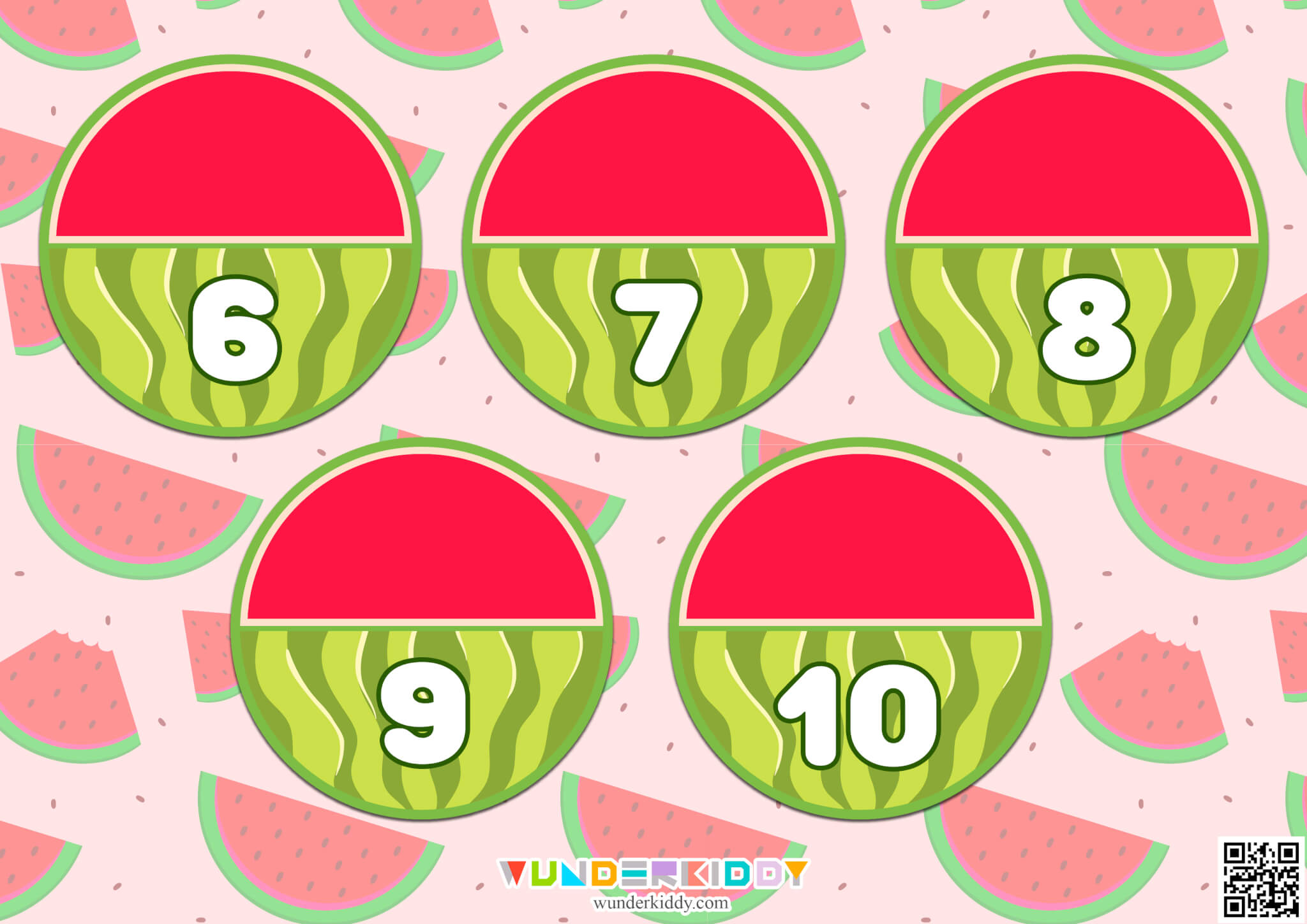 Watermelon Counting Preschool Worksheet - Image 3