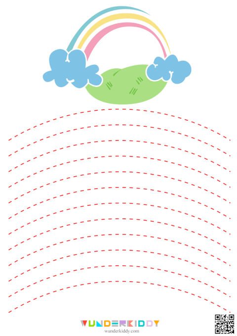 Tracing Lines Worksheet for Kids Weather - Image 4