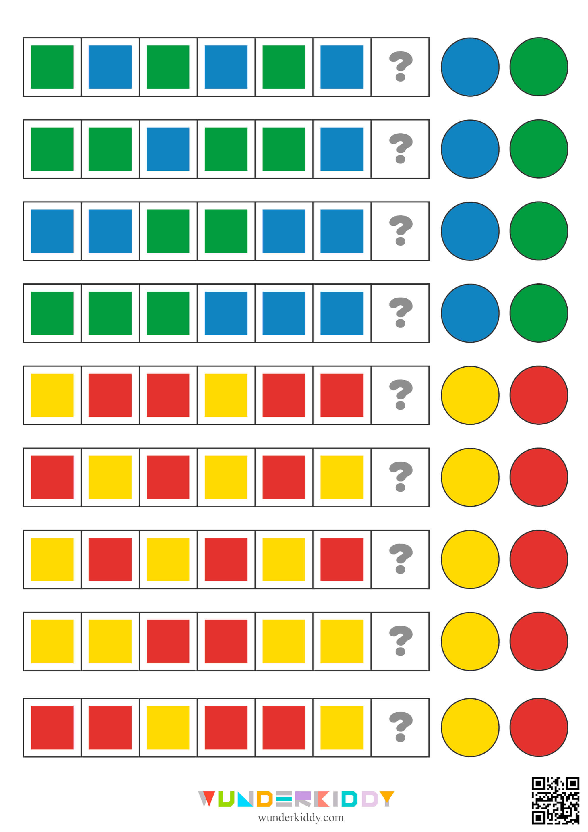 Pattern Identification Worksheets for Kids - Image 2