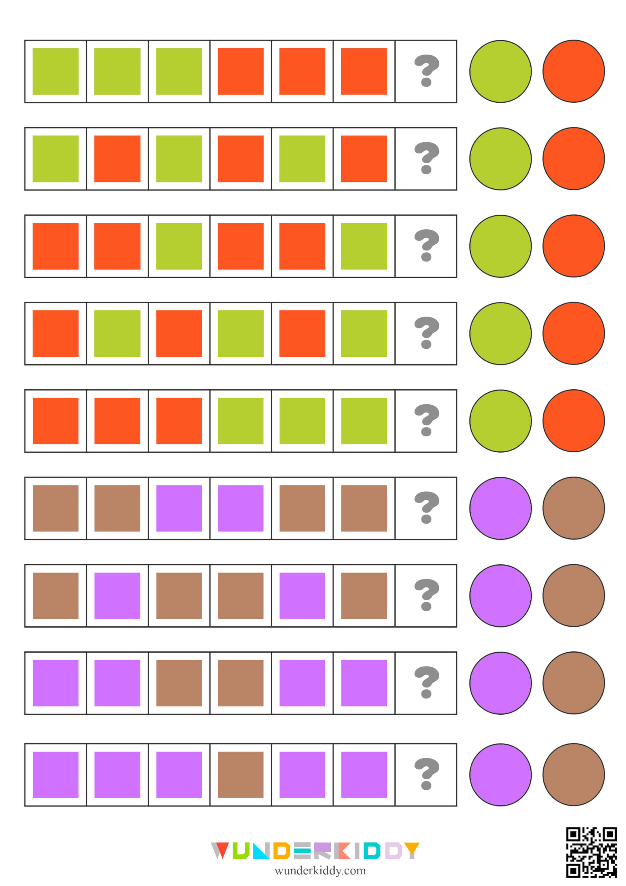 Pattern Identification Worksheets for Kids - Image 3