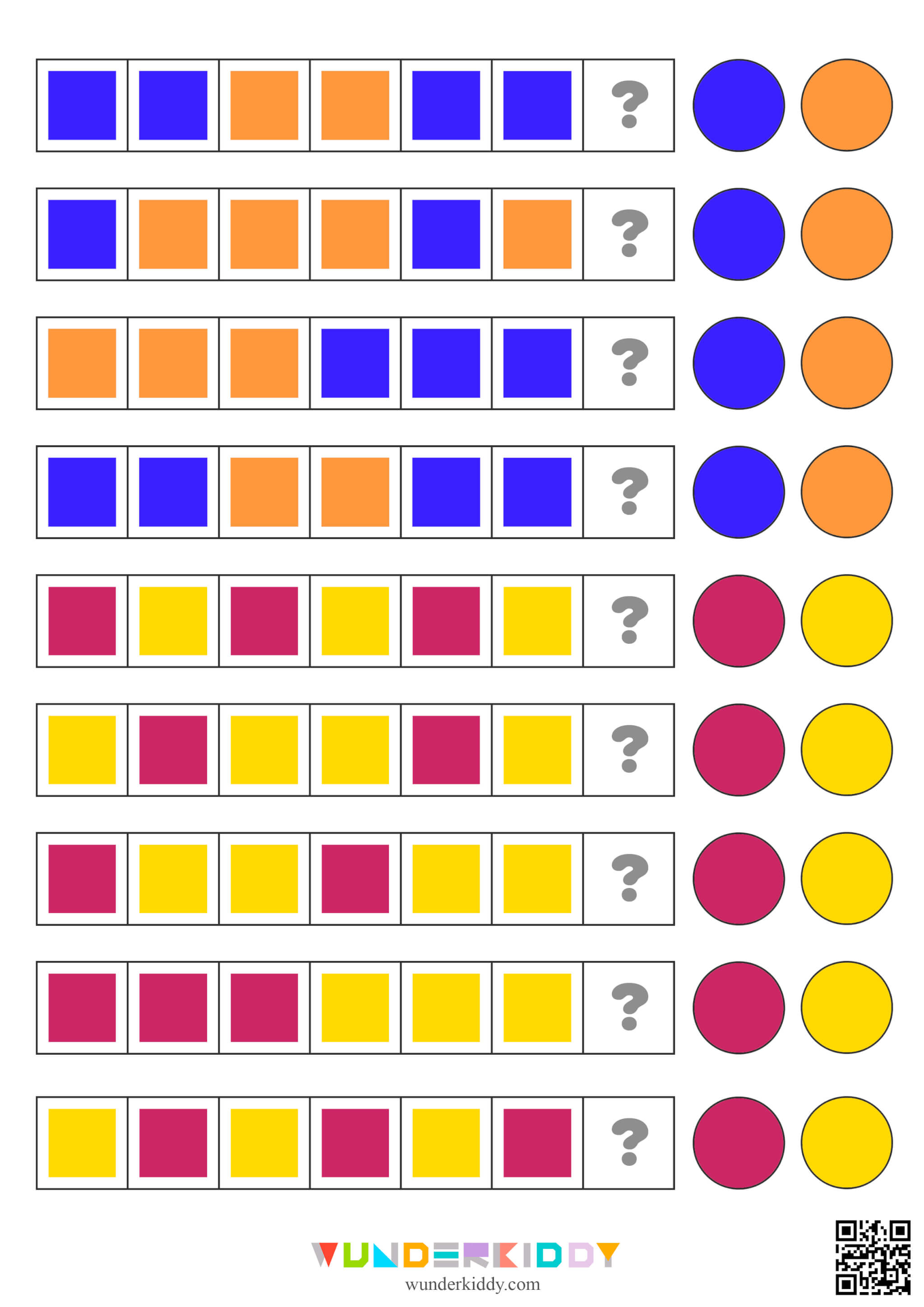 Pattern Identification Worksheets for Kids - Image 4