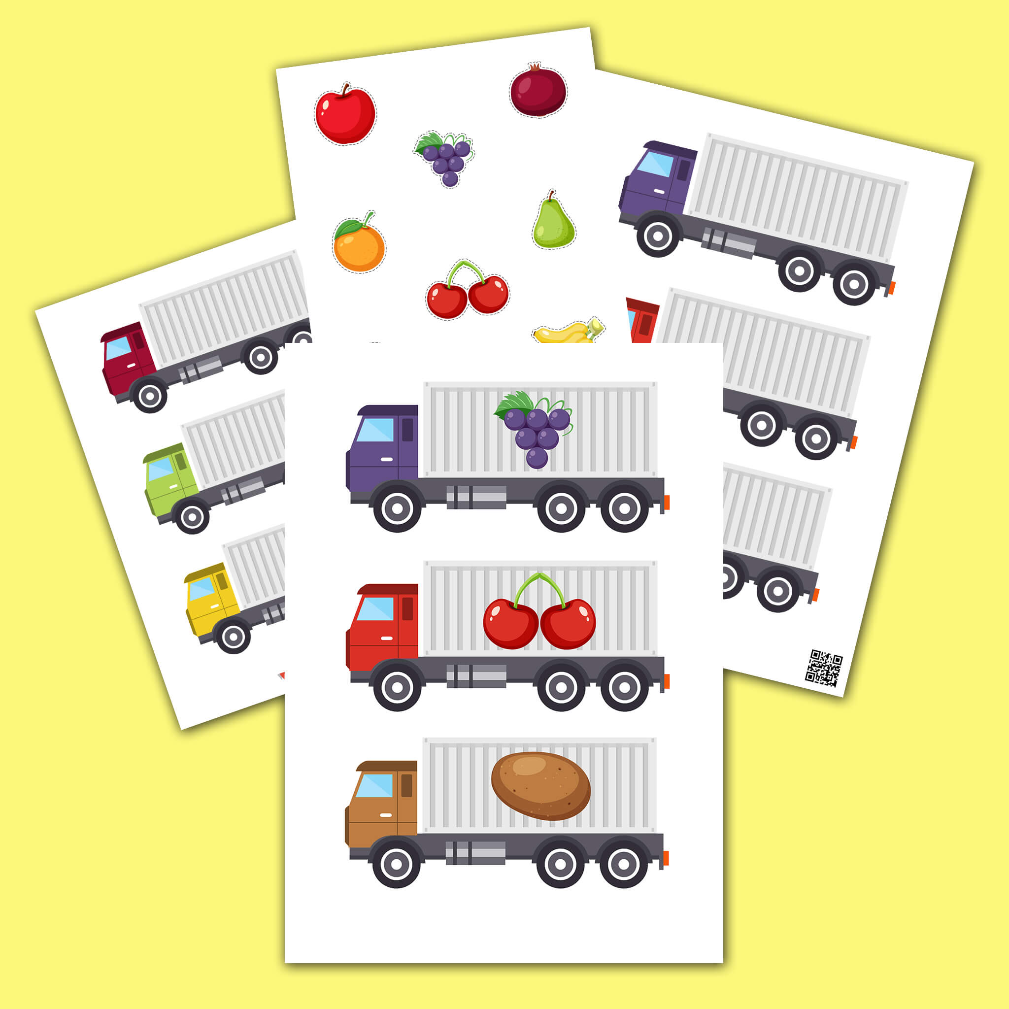 Fruit Truck Color Match Activity