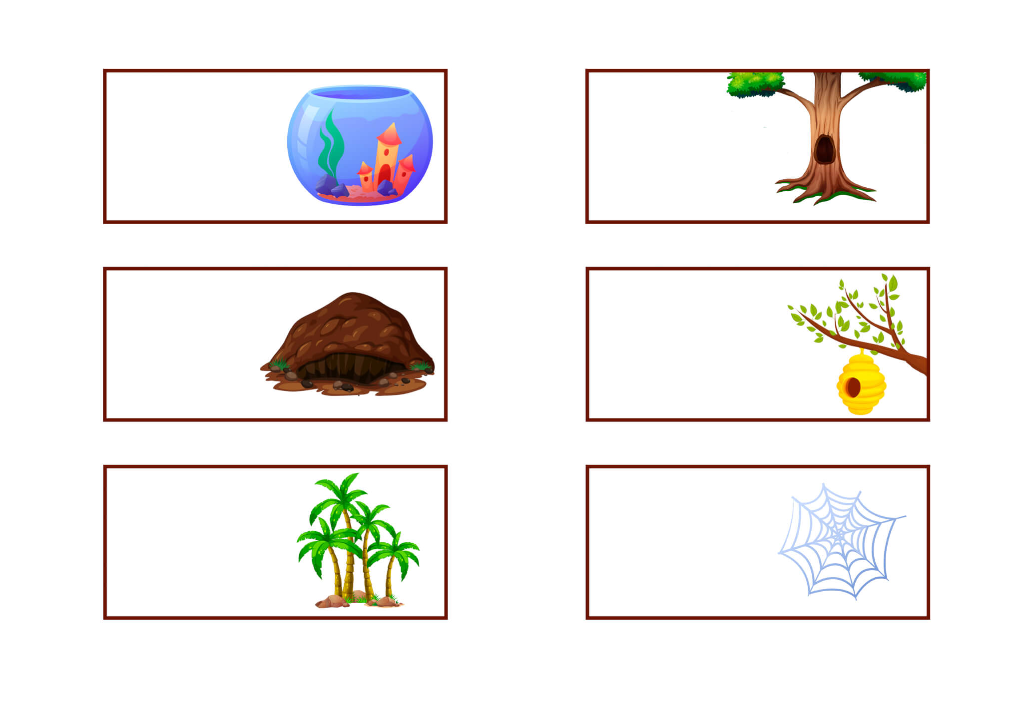 Printable Matching Game Animals and Their Homes - Image 3