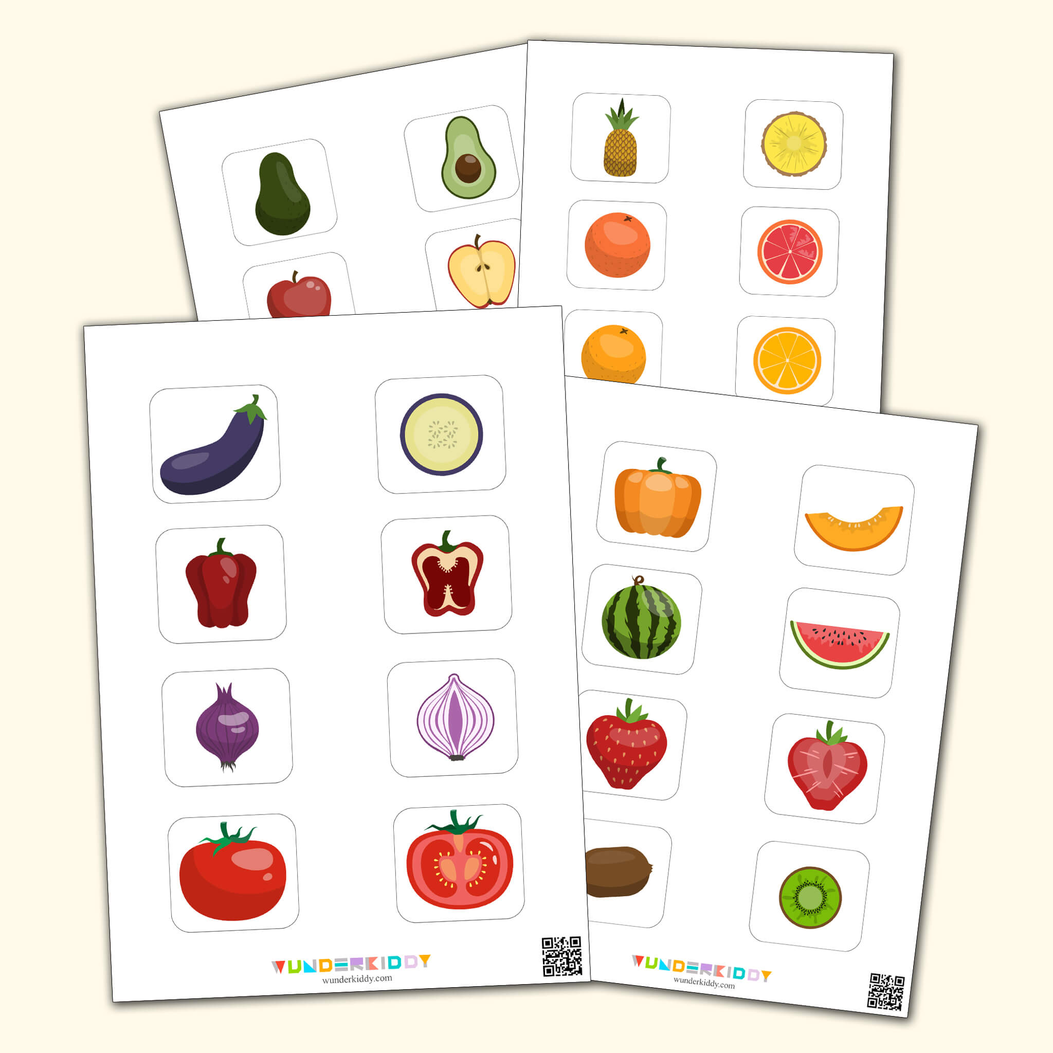 Whole and Half Printable Kindergarten Activity