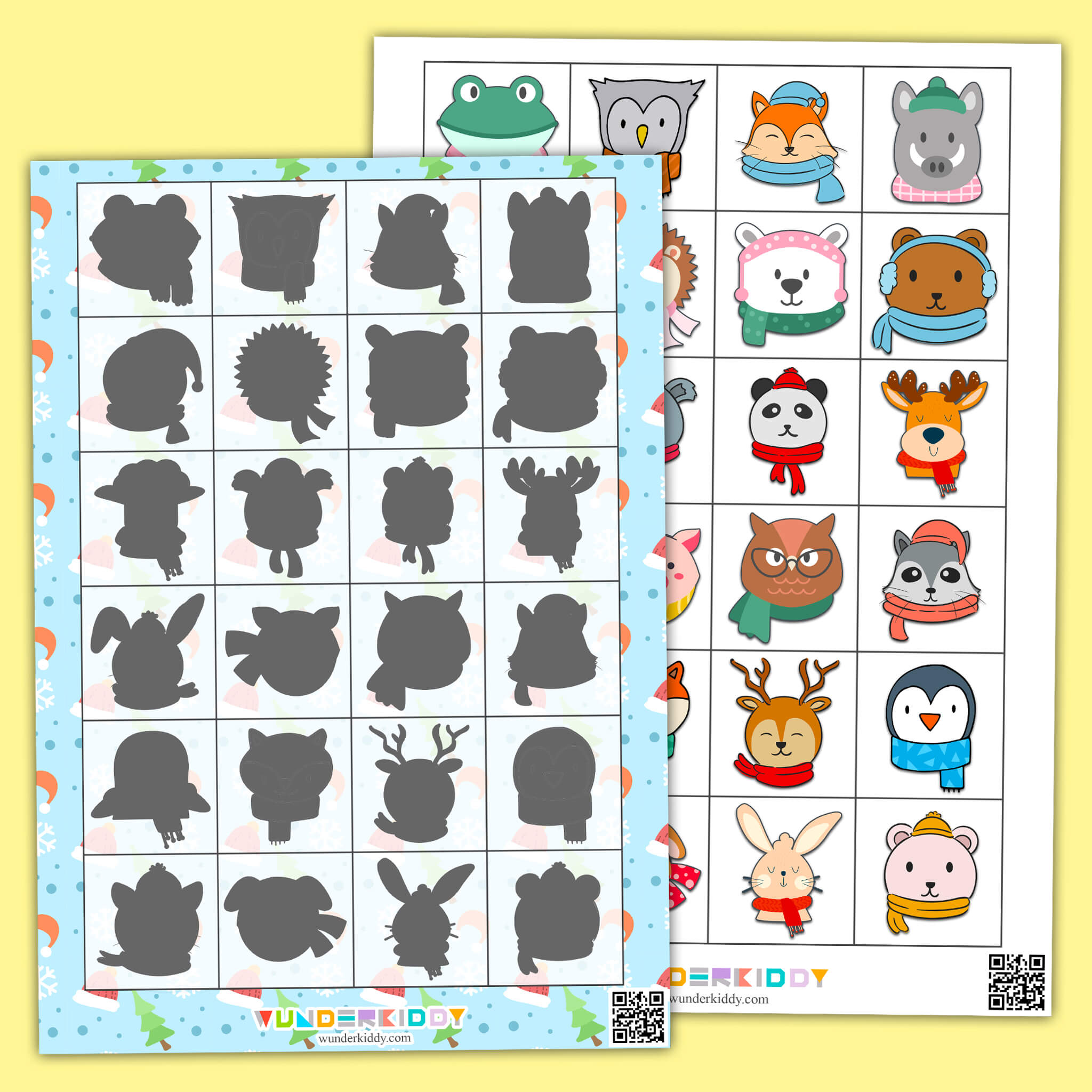 Cute Winter Animals Worksheet